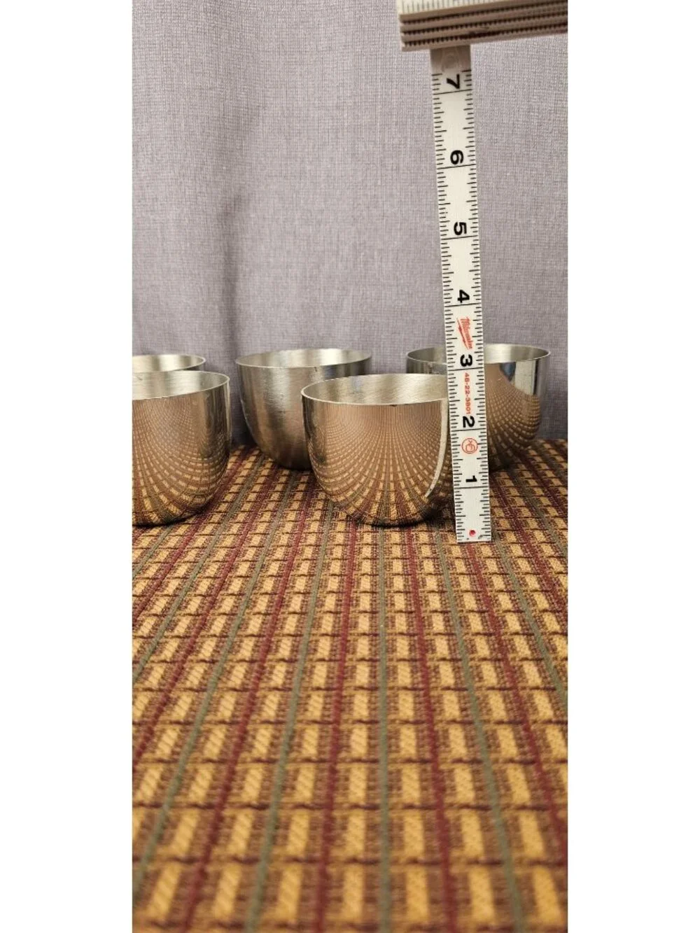 Set Of 5 Kirk Stieff Pewter Cups Monticello Thomas Jefferson Memorial Foundation